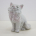 Figur weiße Katze aus Porzellan