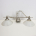Deckenlampe mit Glasschirm und Edelstahlgestell