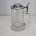 Bierkrug aus Glas mit Zinndeckel