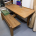 Antike Schulbank aus Holz